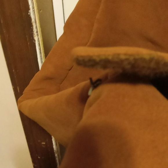 Vintage Rugby Three Button Twin Pocket Brown Winter Coat - Picture 5 of 5